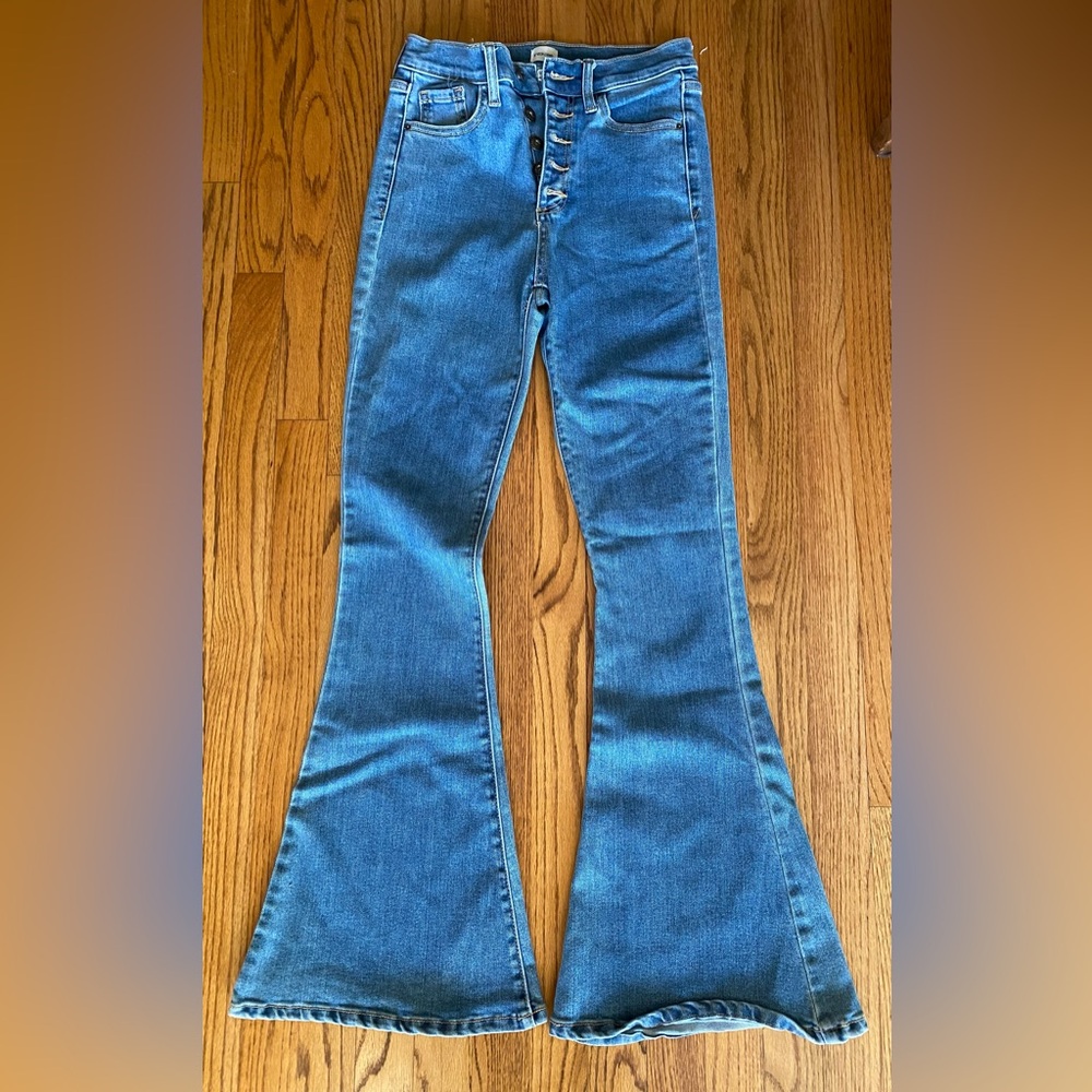 Sneak Peak Button Fly Jeans, 5